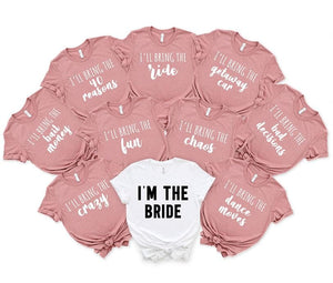 FastDeliveryTees Bachelorette Party Favors T Shirt - Bridesmaid Gifts, Bridal Party Gifts, Bride T Shirt, Bachelorette Party Shirt, Bridesmaid Shirts, Team Bride Tee