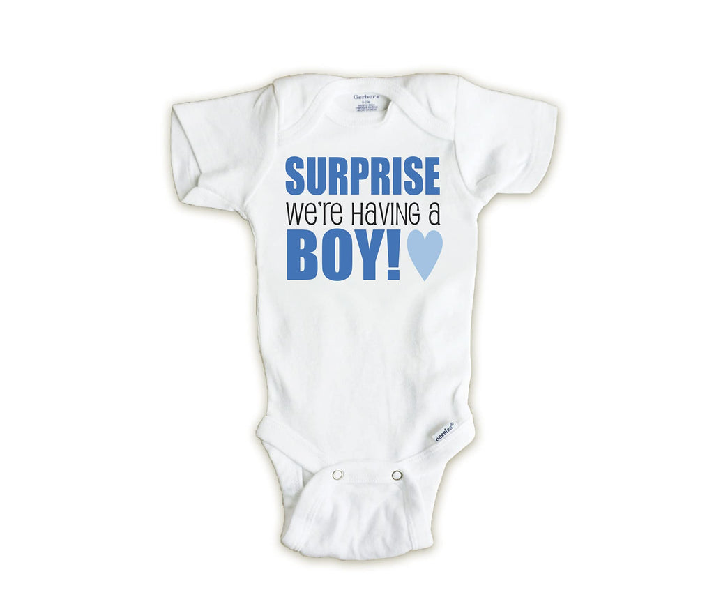 Gender reveal onesie ®, Surprise we're having a BOY, It's a boy, Pregnancy Announcement