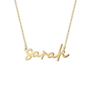 Custom Lowercase Name Necklace For Women – Personalized Nameplate Necklaces – Sterling Silver Gold Plated Pendant – Customized Jewelry Gift – Small Letter Necklace For Her