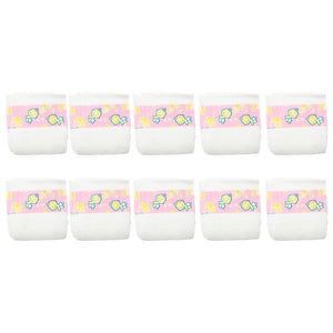 CHAREX Baby Doll Diapers Pack - 10 Pieces Reborn Dolls Diapers Refill, Baby Alive Diapers, 16-24 Inch Baby Doll Accessories Newborn Dipaers Reusable