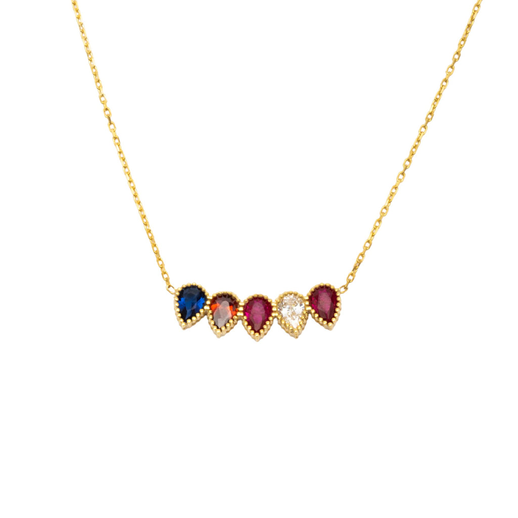 925 Sterling Silver Birthstone Necklace – Personalized Gift for Women, Mom, or Wife | Mother’s Day, Christmas, or Grandmother Gift, Custom Jewelry for Her