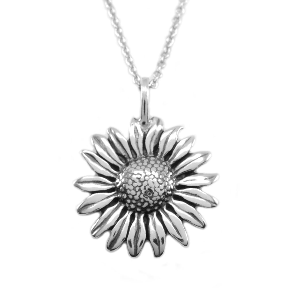 KEVIN N ANNA Sterling Silver Sunflower Pendant Necklace, 18"