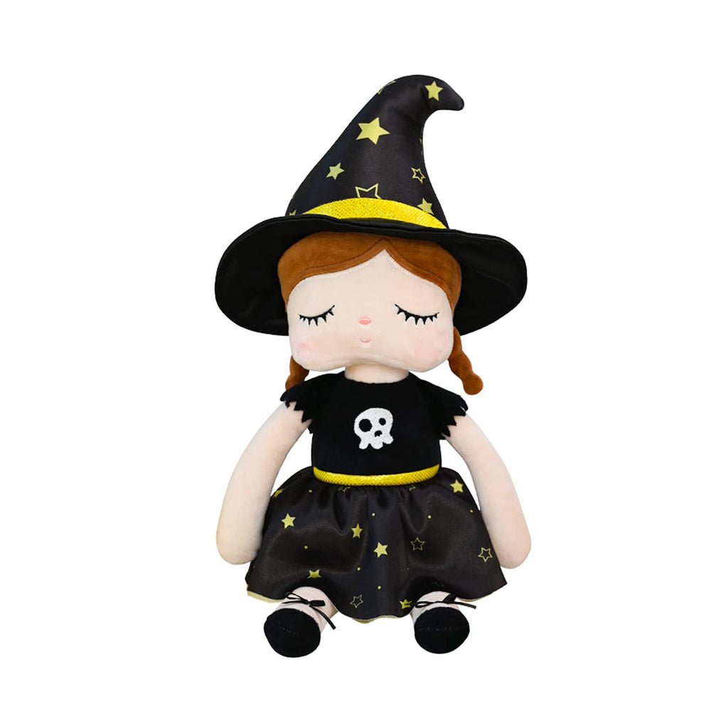 13" Exclusive New Halloween Princess Fairy Plush Doll, Witches and Pumpkin Girl Gifts, Non-Toxic Soft Skin-Friendly PP Cotton Stuffed Angela (Witches)