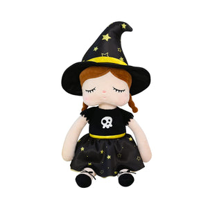 13" Exclusive New Halloween Princess Fairy Plush Doll, Witches and Pumpkin Girl Gifts, Non-Toxic Soft Skin-Friendly PP Cotton Stuffed Angela (Witches)