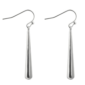 Desnuage Baseball Bat Dangle Earrings Silver Hypoallergenic Handmade Stick Drop Minimal Long Bar Earrings for Women Trendy