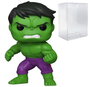 POP Marvel: New Classics - Hulk Funko Vinyl Figure (Bundled with Compatible Box Protector Case), Multicolored, 3.75 inches