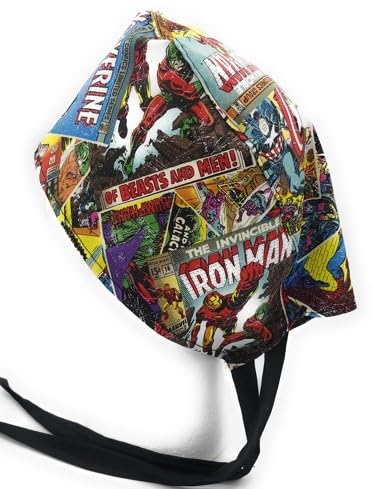 Comic Book Retro Super Hero Retro Marve Comic Book Surgical Medical Scrub Cap Hospital Cover