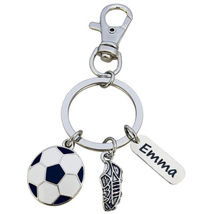 Personalized Engraved Soccer Keychain, Custom Soccer Gift, Girls Soccer Jewelry, Soccer Player, Soccer Mom, Team and Coaches