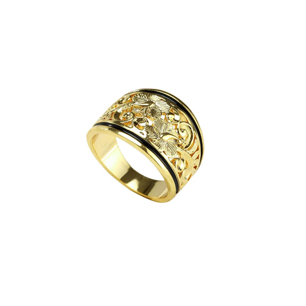 Healani Jewelry Hawaiian Heirloom Hibiscus Tapered band ring