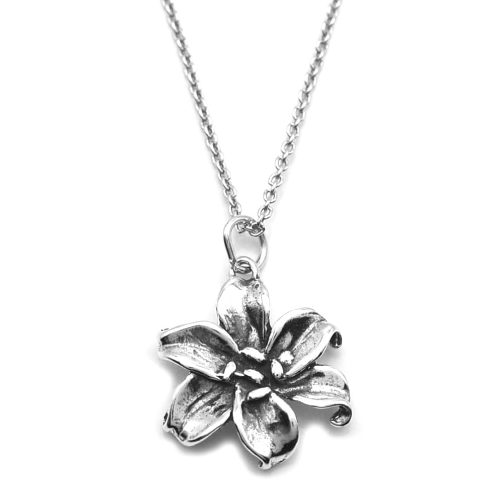 KEVIN N ANNA Sterling Silver Lily Flower Charm Necklace, 18"