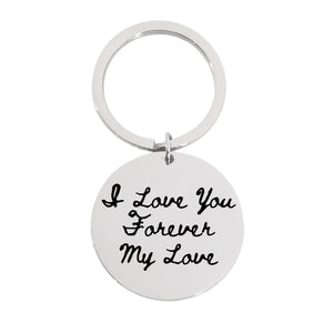Personalized Actual Handwriting Engraved Keychain - Custom Real Signature Engraved Keychain - Personalized Memorial Keepsake - Custom Christmas Gift - Custom Gift for Child, Grandchild