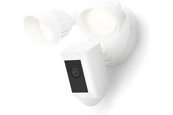 White Ring security camera on a white background