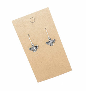Bumble Bee on Sterling Silver Earrings