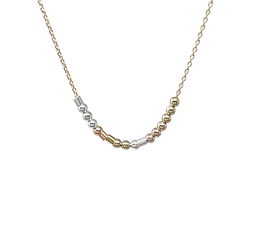 JENNYANDJUDE Custom FINE CHAIN Small Bar Gold Fill Morse Code Necklace also in Silver and Rose Gold | Minimalist Personalized Jewelry | Secret Message | Gift for Her