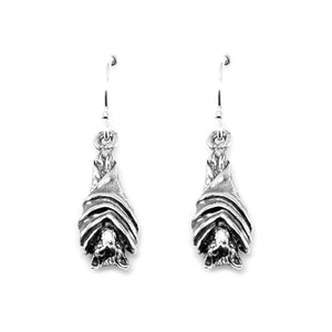 KEVIN N ANNA Sterling Silver Bat Earrings