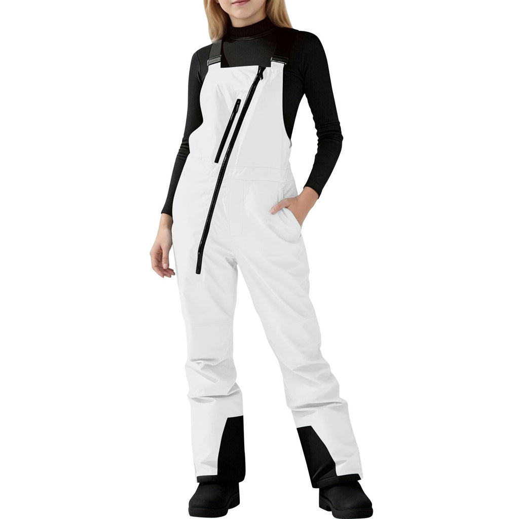 nhApmj Girls Snow Pants Lightweight Waterproof Insulated Ski Bibs Kids Winter Warm Multi Pockets Adjustable Straps Snowboard Overalls Snowsuit