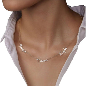 925 Sterling Silver Personalized Dainty Name Necklace, Kids Name Necklaces for Women, Personalized Multiple Custom Family Name Necklace, Up to 6 Names, Gift for Mother, Gift For Her Necklace