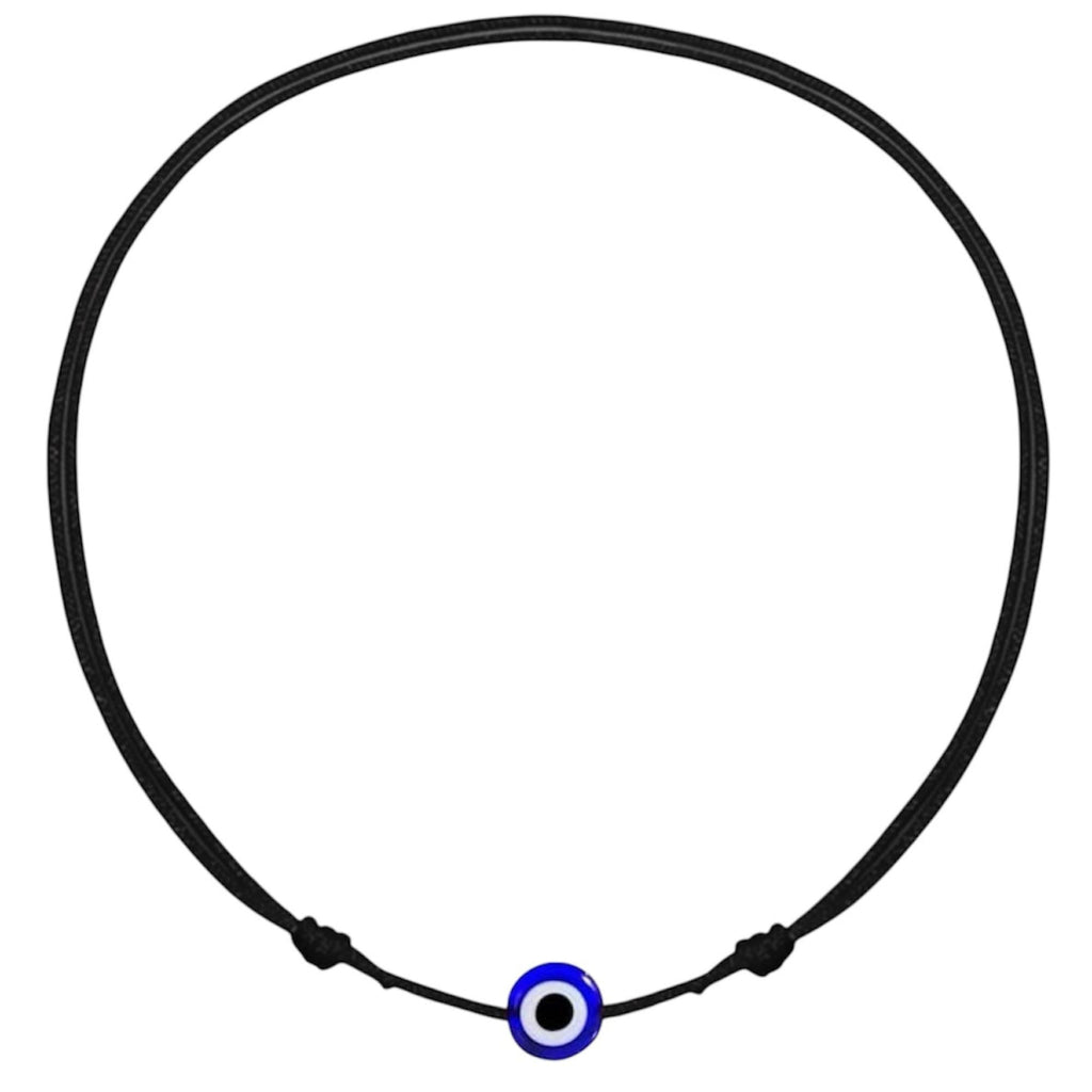 Luck Strings Evil Eye Black Cord Anklet Bracelet for Women Men Teen String Waterproof Adjustable Ankle Bracelets Minimalist Jewelry Unisex Beach