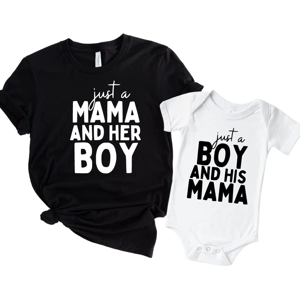 Salt and Light Btq Mommy and Me Matching Outfits, Mom and Son Shirts, Mama Bear and Cubs, First Mothers Day Gift, White, 100% Cotton, Unisex, Newborn, Short Sleeve, Crew Neck, USA Made