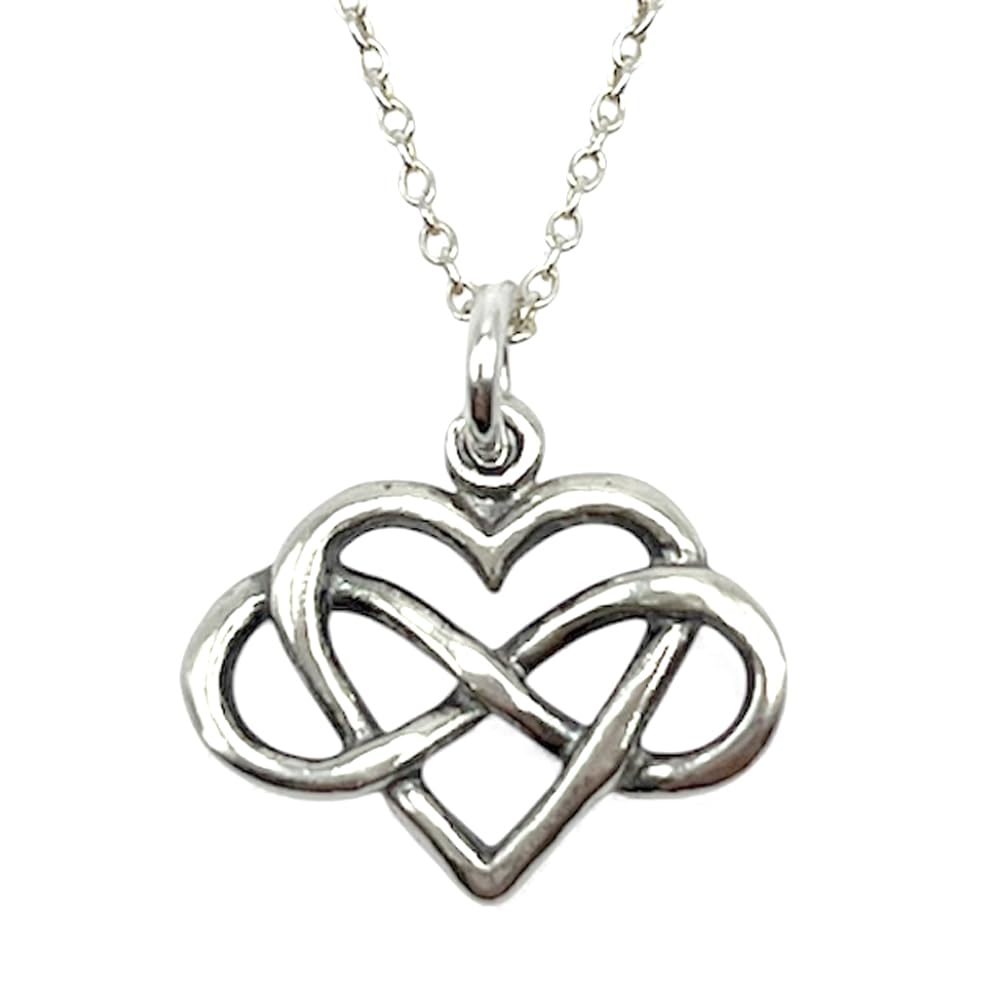 KEVIN N ANNA Sterling Silver Petite Infinity Heart Charm Necklace, 18"