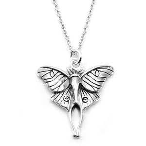 KEVIN N ANNA Sterling Silver Moth Pendant Necklace, 18"