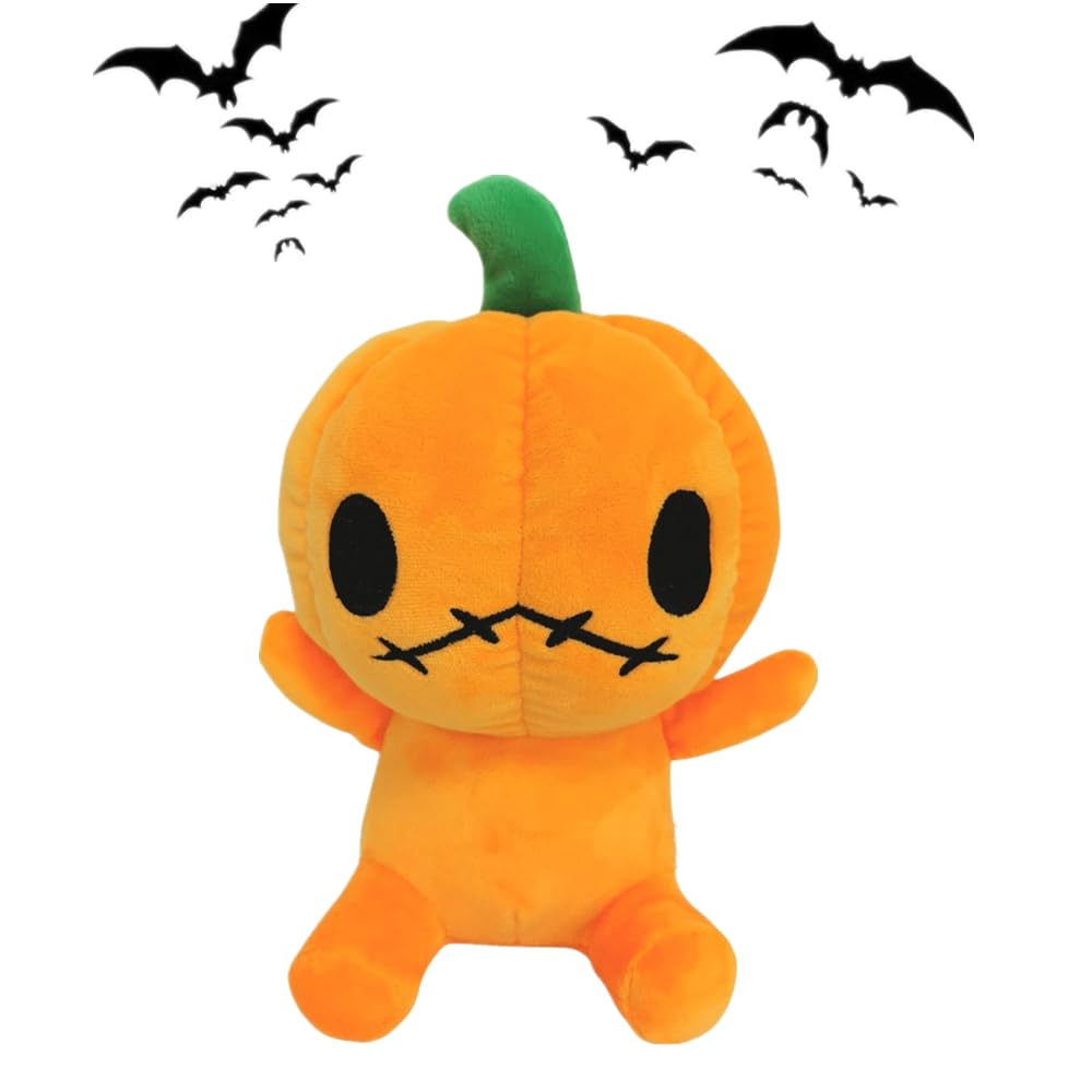 NatureMan 11.8inch Halloween Pumpkin Plush Toy, Cute Spooky Doll The Halloween Party Decorations,Soft Pumpkin Stuffed Throw Pillows for Children (Orange)