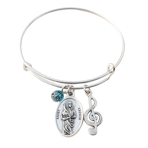 St Cecilia Music Lover Catholic Confirmation Bracelet for Girls