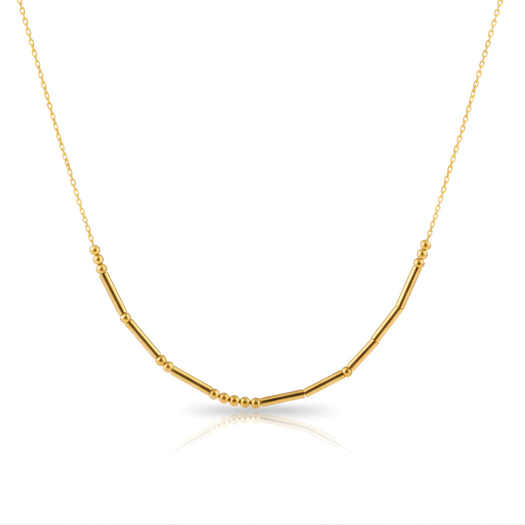 Morse Code Necklace Personalized Name Necklace Hidden Secret Message Customized Beaded Jewelry with Morse Code Beads in 925 Sterling Silver 14K Gold Plated