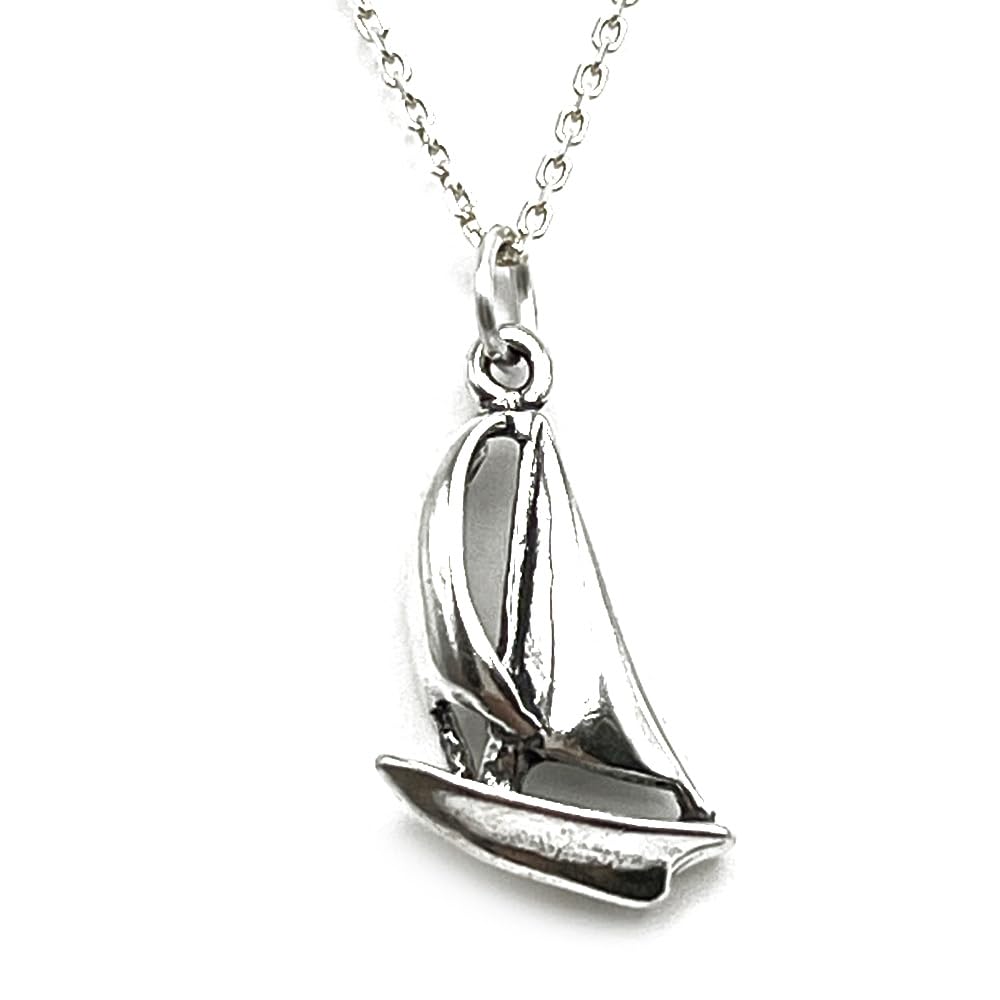 KEVIN N ANNA Sterling Silver Sailboat Charm Necklace, 18"