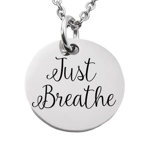 BrandedHeartJewelry Just Breathe necklace inspirational sentimental gift