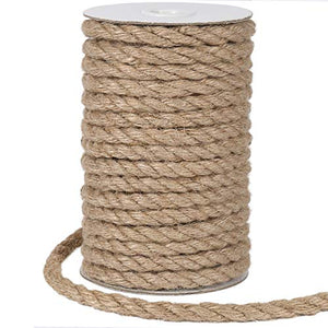 PerkHomy Natural Jute Twine 600 Feet Long Twine String for Crafts Gift Wrapping Packing Gardening Crochet Knitting Macrame Decor (Brown 2mm * 600feet)