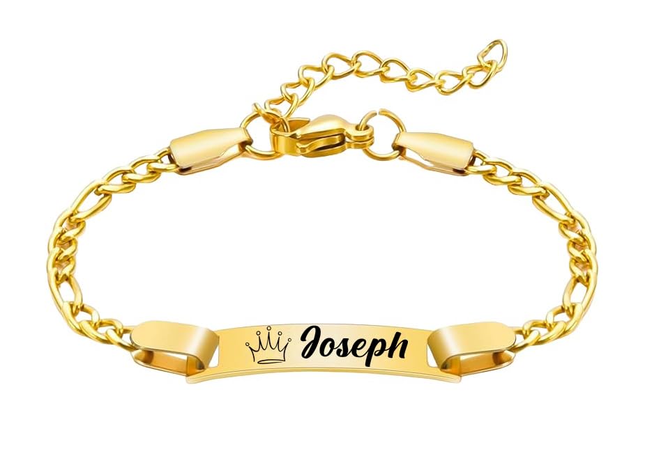 14k Gold-Filled Baby Bracelet Personalized, Child ID Bracelet, Custom Name Baby Boy Girl Bracelet, Medical Id Bracelet, Baptism Gift