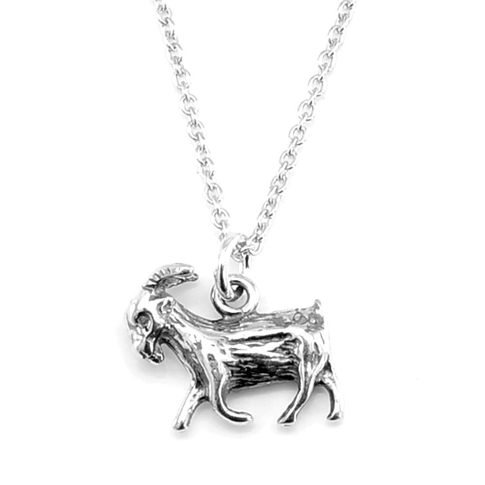 KEVIN N ANNA Sterling Silver Small Goat Charm Pendant Necklace, 18"