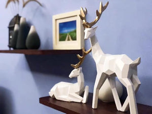 Deer Statue Family Deers Figurines Resin Sculpture