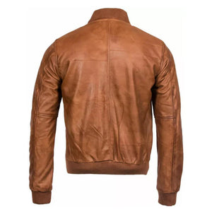 Men's Tan Jonathan Bomber Leather Jacket