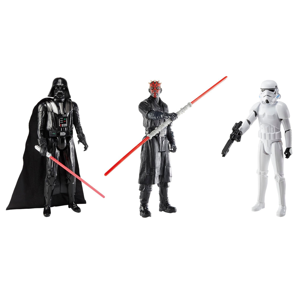 STAR WARS Clash of The Dark Side, 12-Inch Action Figure Set, 3-Pack of Figures & 4 Accessories, Toys for Kids Ages 4 and Up