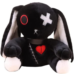 Rabbit Plush Doll, Scary Rabbit Stuffed Animal, Standing Toy - Black
