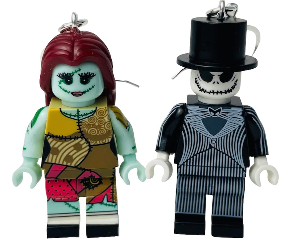 Jack and Sally Earrings STERLING SILVER Hooks Skellington Christmas Nightmare