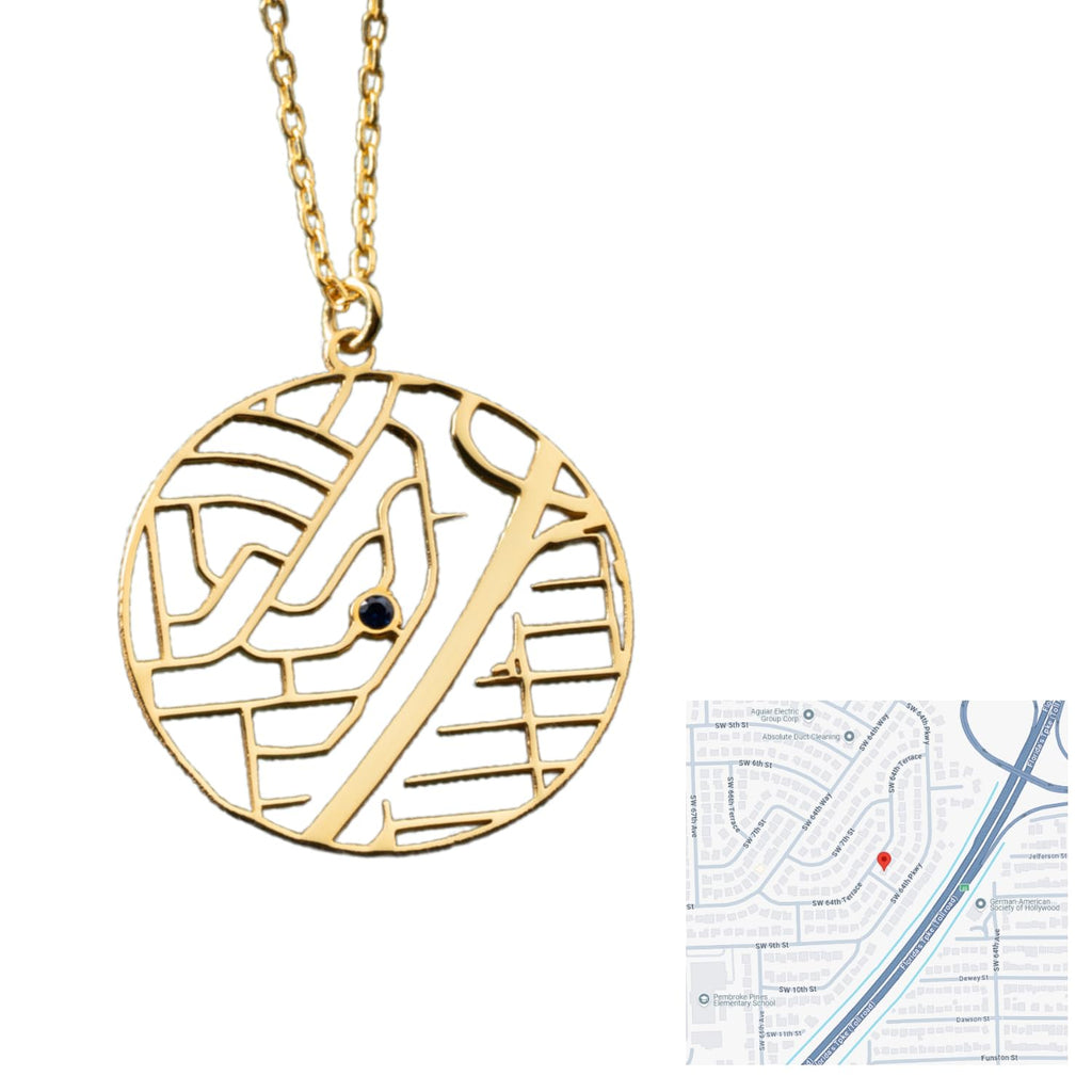 Our First Kiss Location Necklace Sterling Silver Map Necklace Map Necklace for Women Silver Coordinates Pendant Christmas Gift Silver Long Distance Relationship Gifts