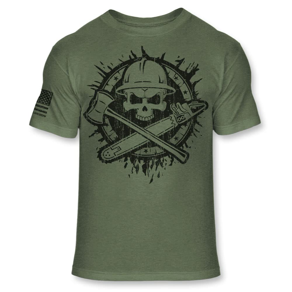 Logger Skull T-Shirt - Logging Crossbones Soft Blend T - A135