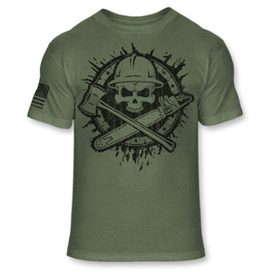 Logger Skull T-Shirt - Logging Crossbones Soft Blend T - A135