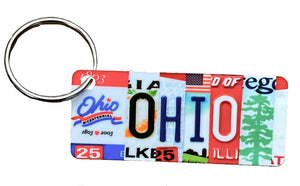 Ohio License Plate Keychain, Made in USA, Ohio gift, Ohio bag tag, Ohio graduation, gift for graduate, teen gift, new driver gift