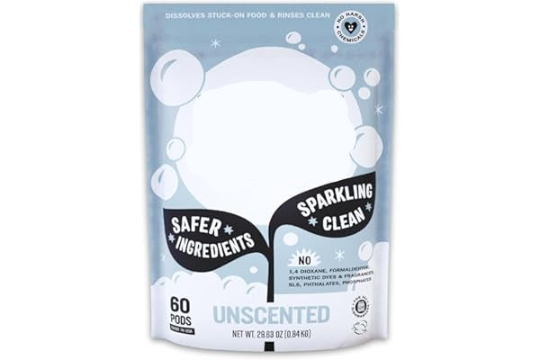 Molly's Suds dishwasher pods packaging on a white background