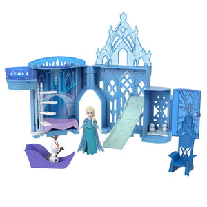 Mattel Disney Princess Toys, Storytime Stackers Elsa Ice Palace, Stackable Castle Doll House with Small Doll & 8 Pieces, Inspired by The Disney Frozen Movies