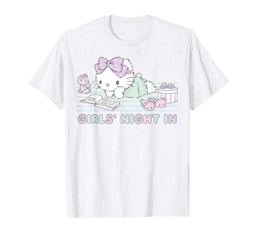 Hello Kitty Girls Night In Reading Short Sleeve T-Shirt