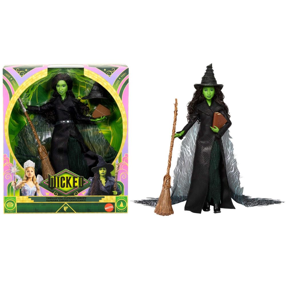 Mattel Universal Pictures' Wicked: for Good Deluxe Elphaba Fashion Doll with Removable Outfit & 4 Accessories, Inspired by The Movie