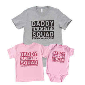 Daddy and Daughter Squad, Cute Father and Daughter Matching Outfits, First Fathers Day Gifts from Baby Girl, Dad Birthday Gift, Daddy and Daughter Matching Clothes, Daddy and Me Matching Shirts