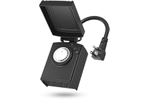 BN-LINK 24 Hour Heavy Duty Mechanical Timer, Outdoor Timer Outlet Waterproof with 30 Minutes Intervals, 2 Grounded Outlets for Christmas Lights Pool Pump,15A 1/2HP, ETL Listed