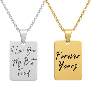 Custom Handwriting Necklace – Personalized Gold or Silver Pendant – Actual Handwriting Engraved – Stainless Steel & Real Gold Plated Chain – Waterproof – Mother’s Day Gift for Her