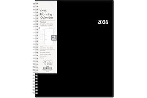 Blue Sky 2026 Weekly and Monthly Planner Calendar, Includes January 2026 - December 2026, 8.5" x 11", Flexible Cover, Wirebound, Laminated Tabs, Storage Pocket, Enterprise